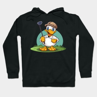 Duck playing golf Hoodie